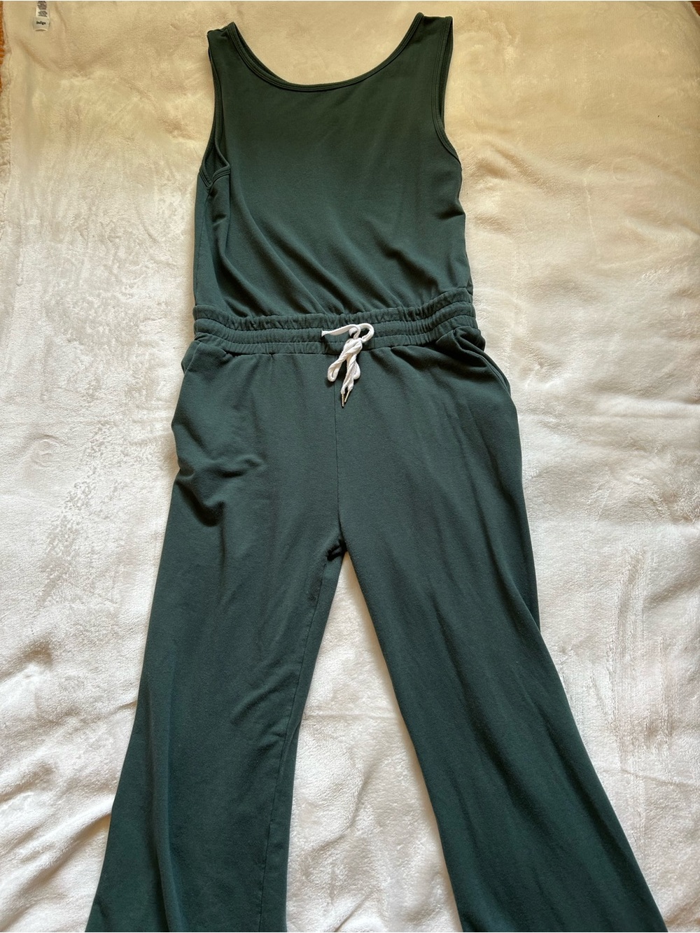 Smash + Tess Sleeveless Drawstring Jumpsuit in Forest Green